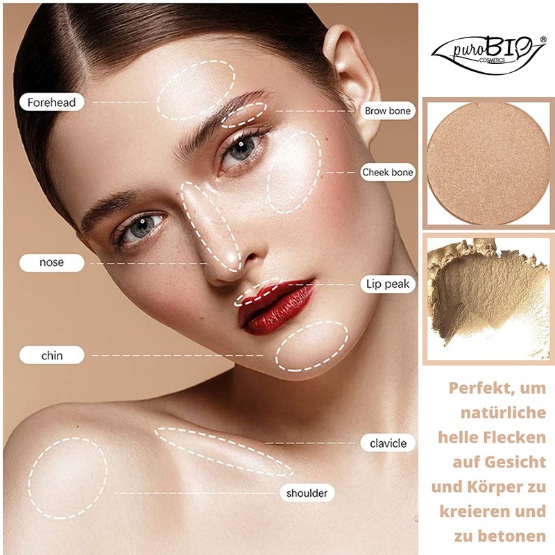 PUROBIO Compact Resplendent Highlighter, No. 01 Champagne 8051411361954