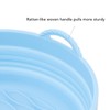 Silicone Air Cooker Pot Round Folded Blue Fryer Liner Tray