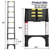 BOCOM 8.5 FT Aluminum Telescoping Ladder, Lightweight Multi-Purpose Collapsible Extension