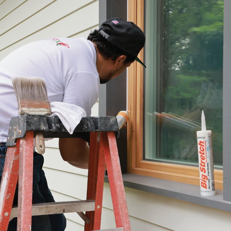 Sashco Big Stretch Acrylic Latex High Performance Caulking Sealant, 10.5