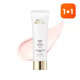 MISSHA [1+1][미샤] 세이프블록 RX 로지 톤업 선크림 SPF50+/PA++++ 50ml [1+1][Missha] Safe Block RX Logy Tone-Up Sun Cream SPF50+/PA++++ 50ml