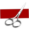 2pcs Stainless Steel Eyebrow Trimmer and Vibrissa Scissors Set for
