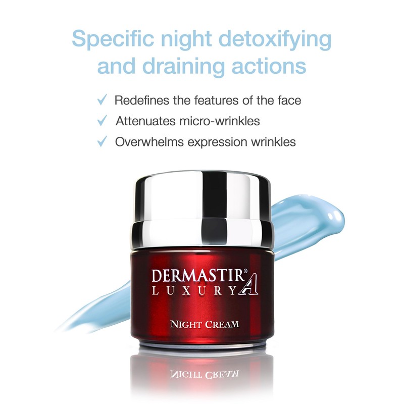 Dermastir Night Cream - Detoxifying, hydrating, regenerating, antiageing. Airless pack