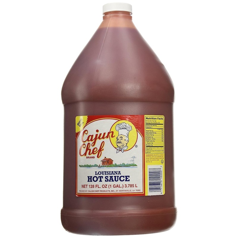 Cajun Chef Louisiana Hot Sauce 1 Gal - 4 pack