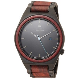 Carbholz WPAU Men's Wooden Wristwatch, German Design, Waterproof for Life, rosewood, Watch Wood Strap, Japanese Movement