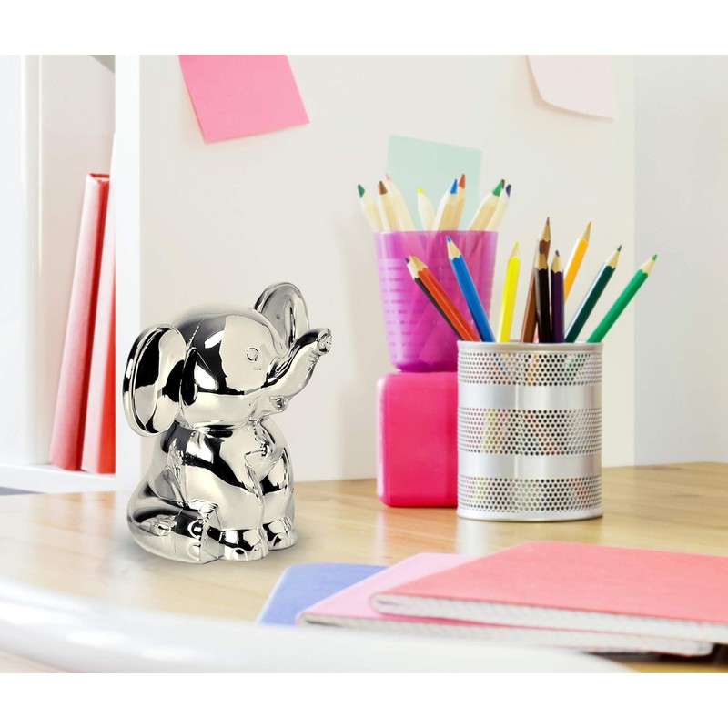 EDZARD Spardose Elefant (H 11 cm) edel versilbert - Kinder