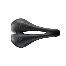 Selle Italia XO Lady Gel Flow - Women's Trekking and Commuting Bike Saddle - FEC Alloy Frame - Anatomical Shape - Size S2, Black