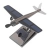 Solar Airplane Rotating Propellers Zinc Alloy Plastic Easy Assembly Solar