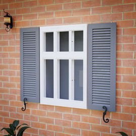 Renovators Supply Manufacturing Shutter Dogs 6.5" Black Cast Aluminum S Shaped Shutter Dogs with Mounting Hardware Pack of 3