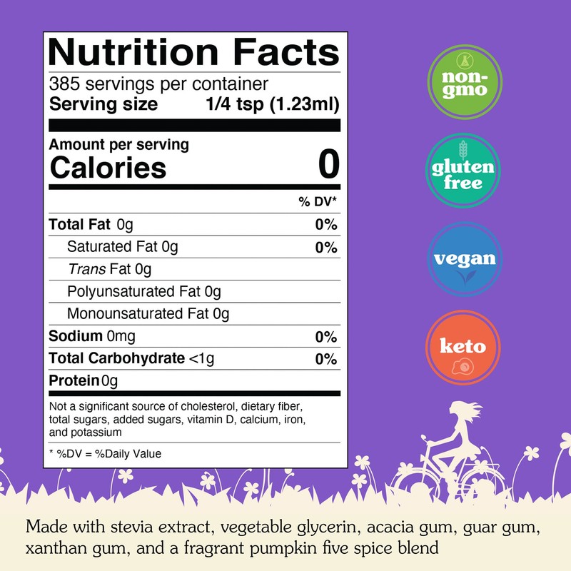 NuNaturals Stevia Syrup, Sugar-Free Sweetener, Plant-Based Sugar Substitute, Zero Calorie,