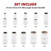 CASOMAN 10PCS 1/4"Drive 6 Pt. Mid-Length Socket Set, SAE, 3/16"