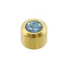 Caflon Blu 24 Carat Gold Plated March Mini Birthstone Studs