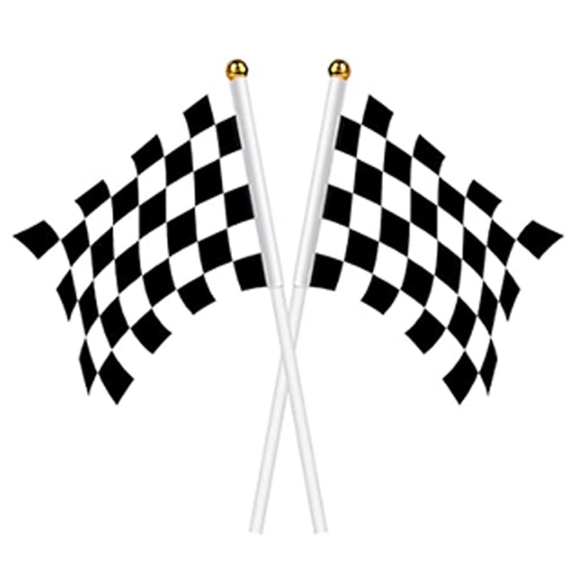 BEALIFE 3pieces Black And White Racing Flag Decorations For Events