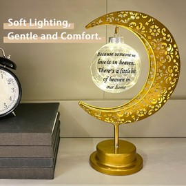 Besoamo Memorial Gifts Moon Lamp, Sympathy Gifts Bereavement Gifts in Memory of Loved One/Mom/Dad Gifts, Rememberance Gift for Loss of Mother Father, Funeral Condolences Gift