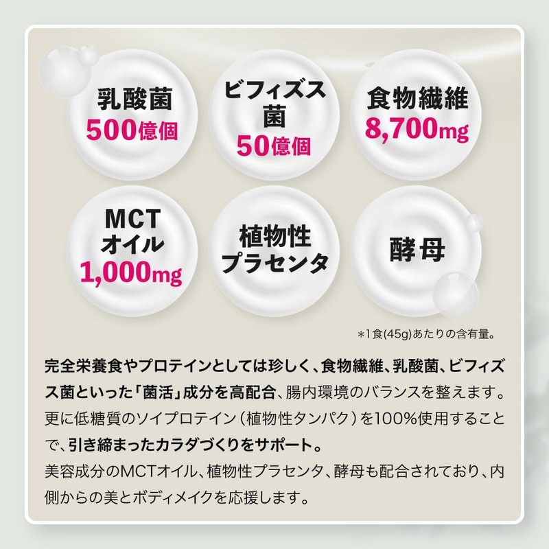 完全食TOKYO 完全栄養食 ソイプロテイン 765g ダイエット たんぱく質24g 食物繊維 30種の栄養 1食分のビタミン＆ミネラル26種 乳酸菌500億個