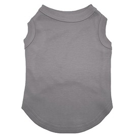 Petitebella Puppy Clothes Dog Dress Plain Grey Sleeveless Cotton tee T Shirt (X-Large)