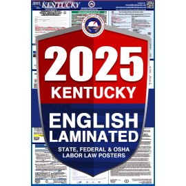 US Labor Law Poster 2025 Kentucky KY LABOR LAW POSTER (Federal & State) English Laminated