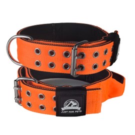 Kawagogo Heavy Duty Dog Collar for Large Dogs, Tactical Military Training Dog Collar for Extra Large Breeds,Strong and Durable ，German Sherd Pitbull (21IN-27IN, Black)