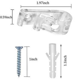 Clear P Clips Plastic Roman Roller Blind Chain Cord P Clips Hooks Child Safety Roller, Pack of 8