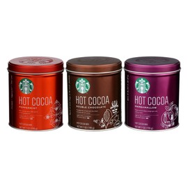 Starbucks Hot Cocoa Mix Tin (Triple Winter Variety, Pack of 3), 7.00 Ounce (Pack of 1)