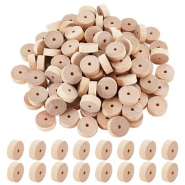 OLYCRAFT 150Pcs 28x10mm Wooden Craft Wheels 5mm Hole Unfinshed Wooden Wheel Blank Small Wood Wheels Flat Round Wooden Craft Wheels for DIY DIY Model Cars Wood Crafts Supplies