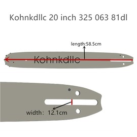 Kohnkd 3 Pack 20 inch.325" Pitch, 063" Gauge, 81 Drive Links Chainsaw chains+1 Guide Bar Chain for Stihl MS280 MS290 MS310 MS390