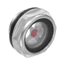 CoCud Air Compressor Oil Sight Glass, | M20x1.5mm Male | Aluminum Hex Head Oil Liquid Level Indicator Glass Window - (Applications: for Gearbox Fittings), 1-Piece
