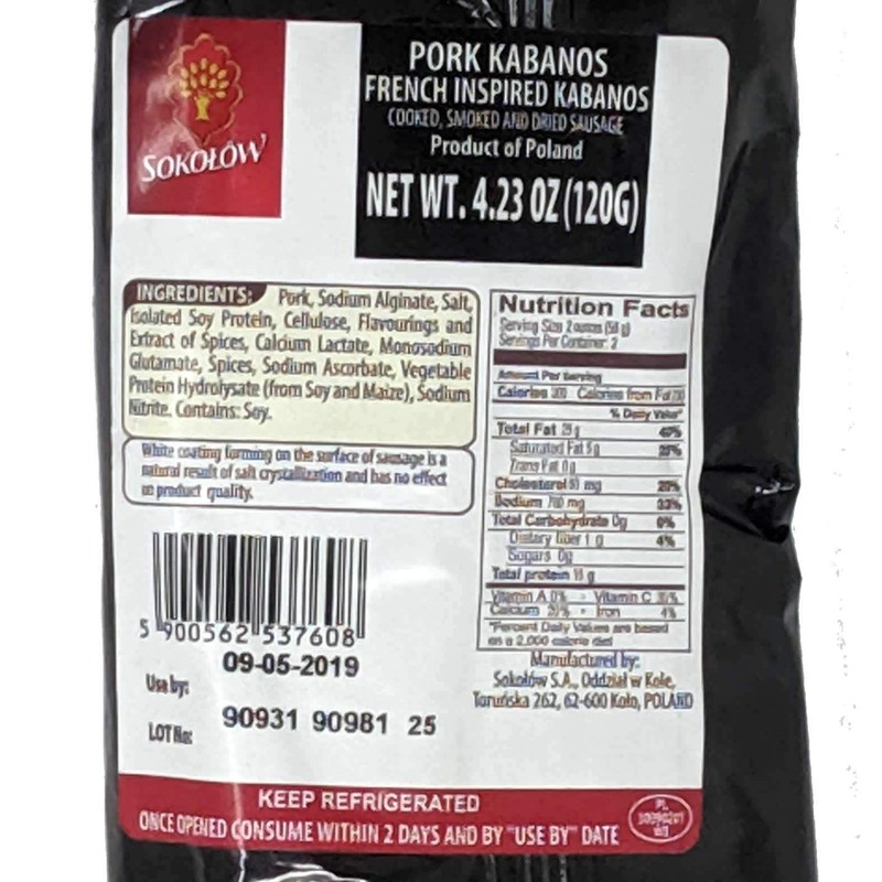 Pork Kabanos - Thin French Inspired Kabanosy Sokolow