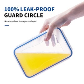 EASYLOCK 3 Pack 1150ML Airtight Food Storage Containers Plastic Lunch Box with Lids Meal Prep Containers BPA Free