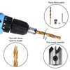 Drill Countersink, 7-Piece Wood Drill Bit with Countersink Drill Wood