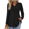 Long Sleeve Shirts for Women Dressy Casual Black Babydoll Tops