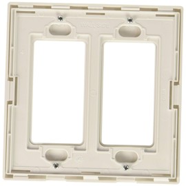 Leviton 80309-SW 2-Gang Decora Plus Wallplate Screwless Snap-On Mount, White, 20-Pack