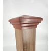 4x4 Cedar Color Pyramid Post Cap Fits Post 3.5" x3.5"