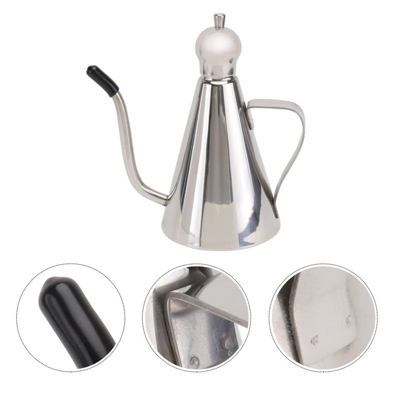 HEMOTON Olive Oil Jug Stainless Steel with Removable Lid (350