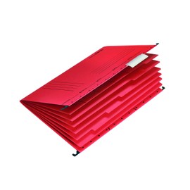 Falken Solution and Personnel Folder UniReg, Made in Germany, Made of recycled cardboard for DIN A4 open on the side red Blue Angel Personal file Personal stapler for the loose sheet tray