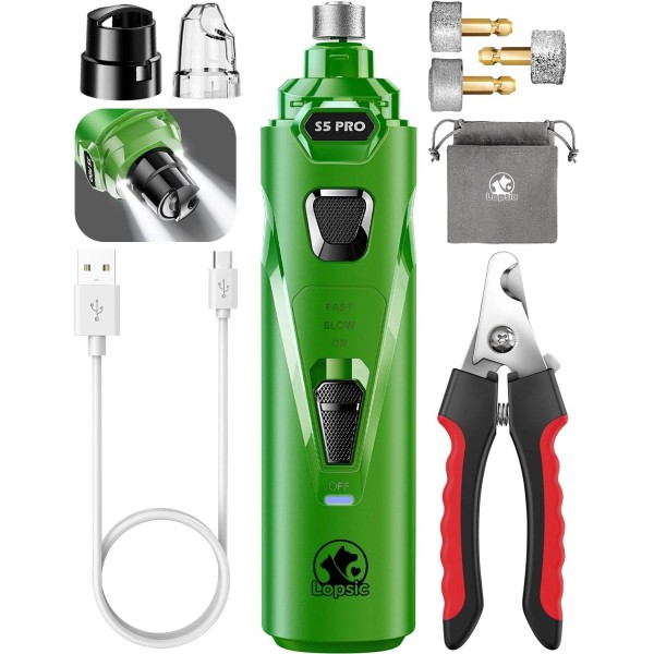 LOPSIC Powerful dog nail grinder for Large Medium Dog,...