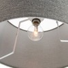 Modern and Sleek 30cm Light Charcoal Grey Linen Fabric Drum