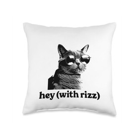 Gyatt Rizz Funny Quote Memes W Rizz Gyatt Rizzler Gyat Throw Pillow