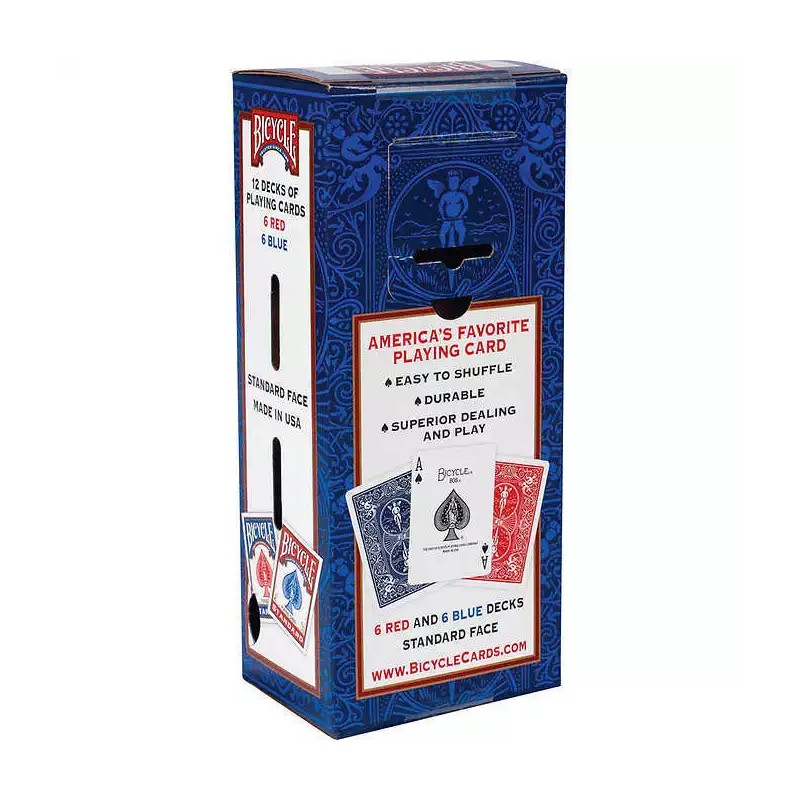 Bicycle Standard Playing Cards, Red and Blue, 12 Decks Made