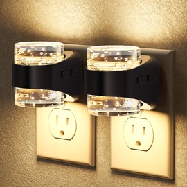 Briignite LED Night Light Plug into Wall[2 Pack] - Dimmable Night Light with Bubble Design 3000K/4000K/5000K & 3 Brightness Levels for Baby Nursery, Hallway, Bathroom, Kids Room, 3CCT