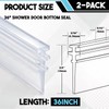 Lineshading 2 Pack Vinyl Shower Door Bottom Seal, 36-inch Shower