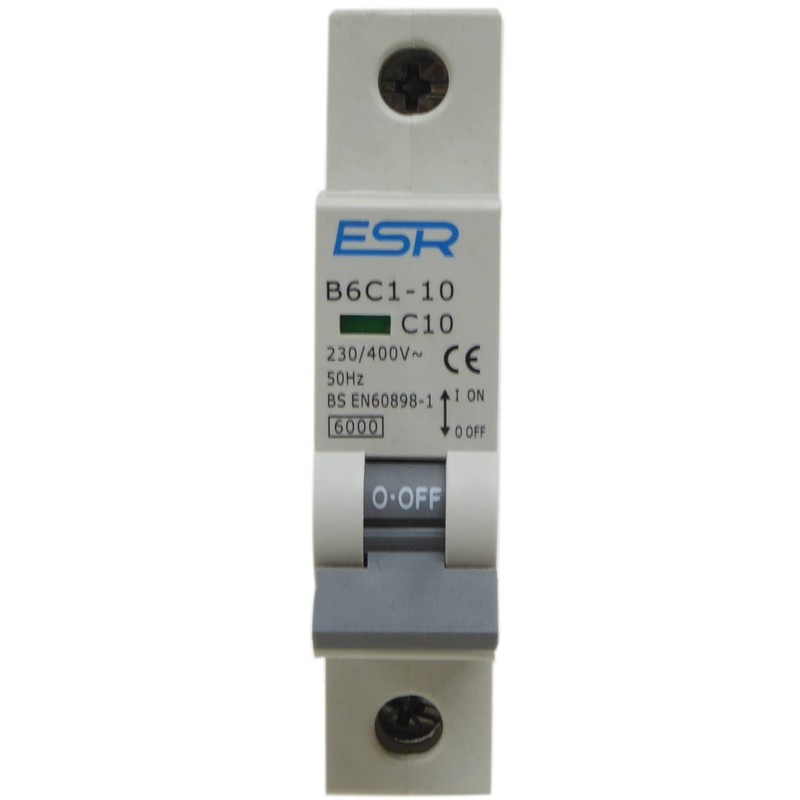 Type C MCB Circuit Breaker, Single Pole, Din Rail Mount,