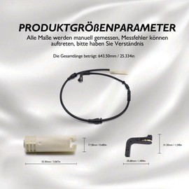 HiSport Brake Pad Sensor, Brake Pad Wear Sensor Rear 34356762252 Replacement Compatible with E90 E91 E92 E81 E82, Brake Disc Sensor, Rear Brake Sensor Cable 34356789439