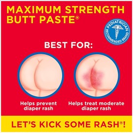 Boudreaux's Butt Paste Maximum Strength Diaper Cream, 2 Ounce (3 Pack)