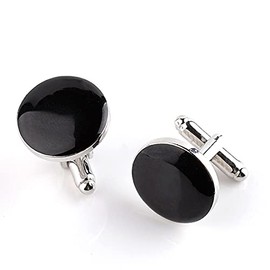 BN 1 Pair Cufflinks Mens Cufflinks for Men Shirt Business Wedding Birthday Gift Black
