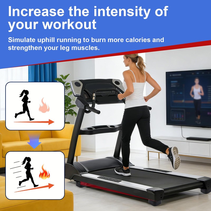 Penitue 4pcs Treadmill Incline Riser Blocks, Walking Stackable Height Adjustable