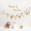 Happy 6 Months Banner Pre-Strung Pennant Felt Fabric Banner Flags