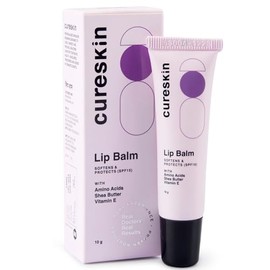 Cureskin Bálsamo Labial Con Fps 15, Aminoácidos, Manteca De Karité Y Vitamina E | Cuidado Labial | Bálsamo Labial Con Fps Para Mujeres Y Hombres | Bálsamo Aclarador Para Labios Oscuros | Bálsamo