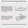 OutdoorLines Waterproof Boat Covers 17-19 Ft Long - Heavy Duty