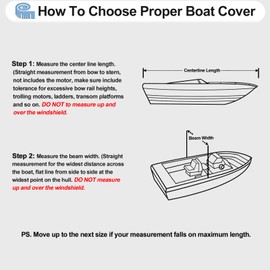 OutdoorLines Waterproof Boat Covers 17-19 Ft Long - Heavy Duty UV Resistant Trailerable Boat Covering for V-Hull,Tri-Hull, Bass, Runabout, Fish&Ski,Pro-Style Fishing Boat, Camel